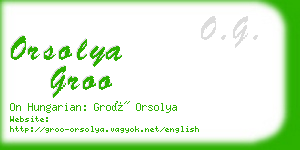 orsolya groo business card